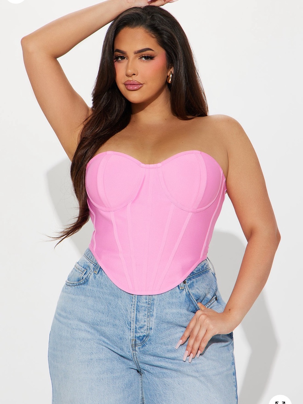❤️‍🔥 Fashion Nova Amara Bandage Corset Top in Pink ❤️‍🔥